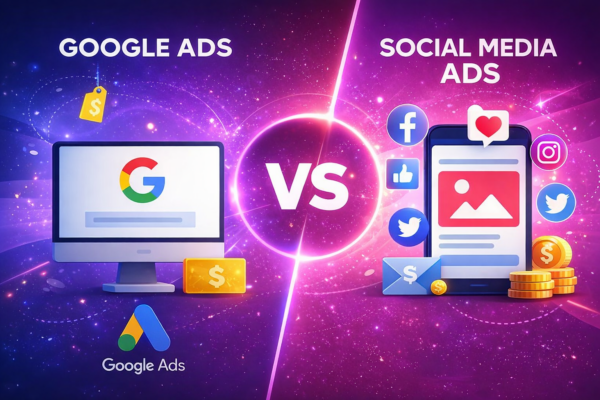 Google Ads for service businesses vs social media